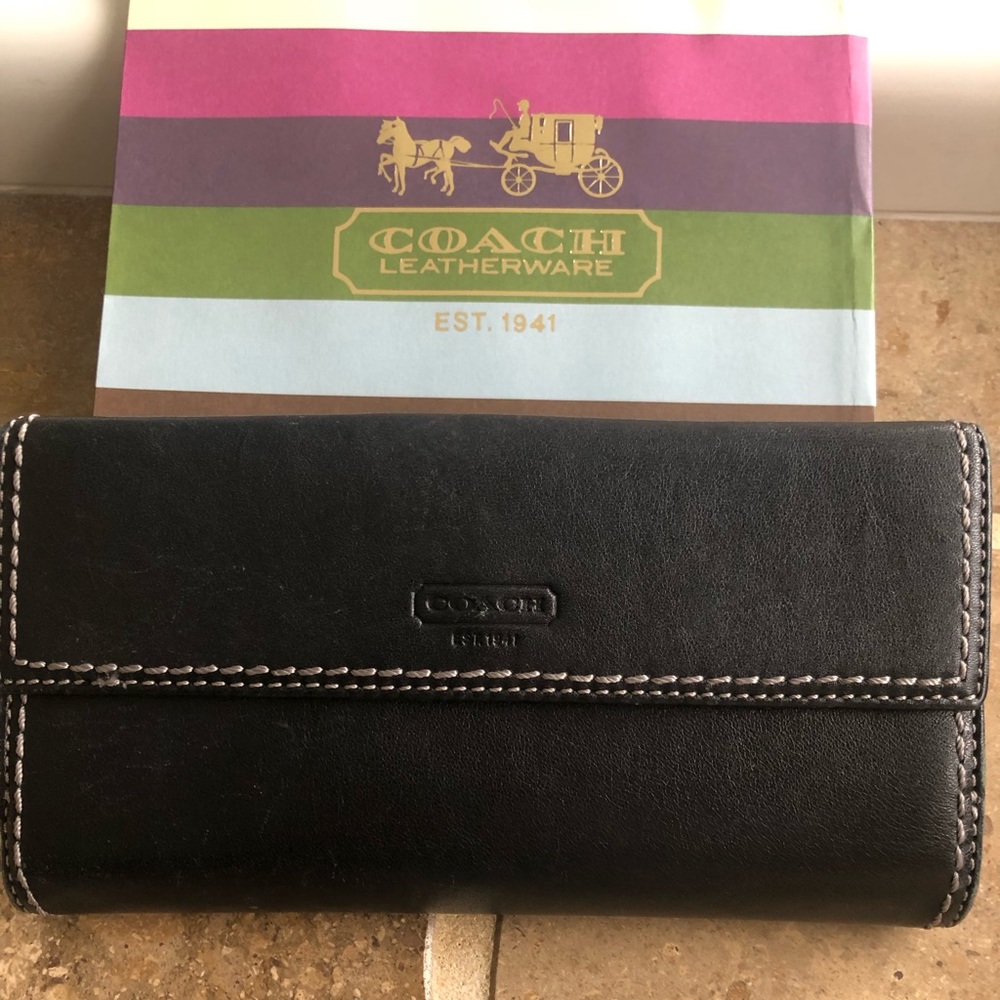 Authentic Coach black wallet